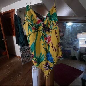 Floral Yellow Women's Top